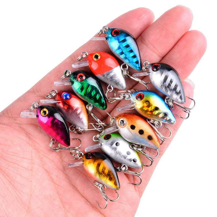 Fishing Lure Crankbait - เหยื่อตกปลาขนาดเล็ก Minnow Mini Wobble 3 ซม.1.5g