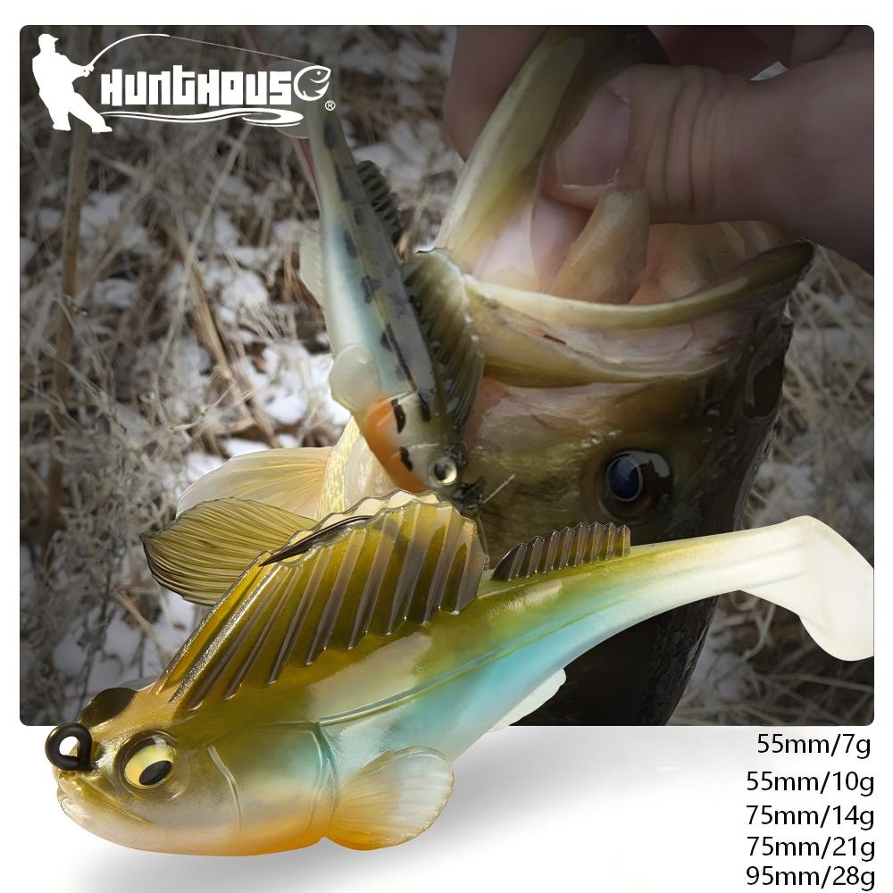 Fishing Lure Swimbait - เหยื่อตกปลา Hunthouse แบบนิ่ม หัวจิ๊ก 7/10/14/21/28 กรัม