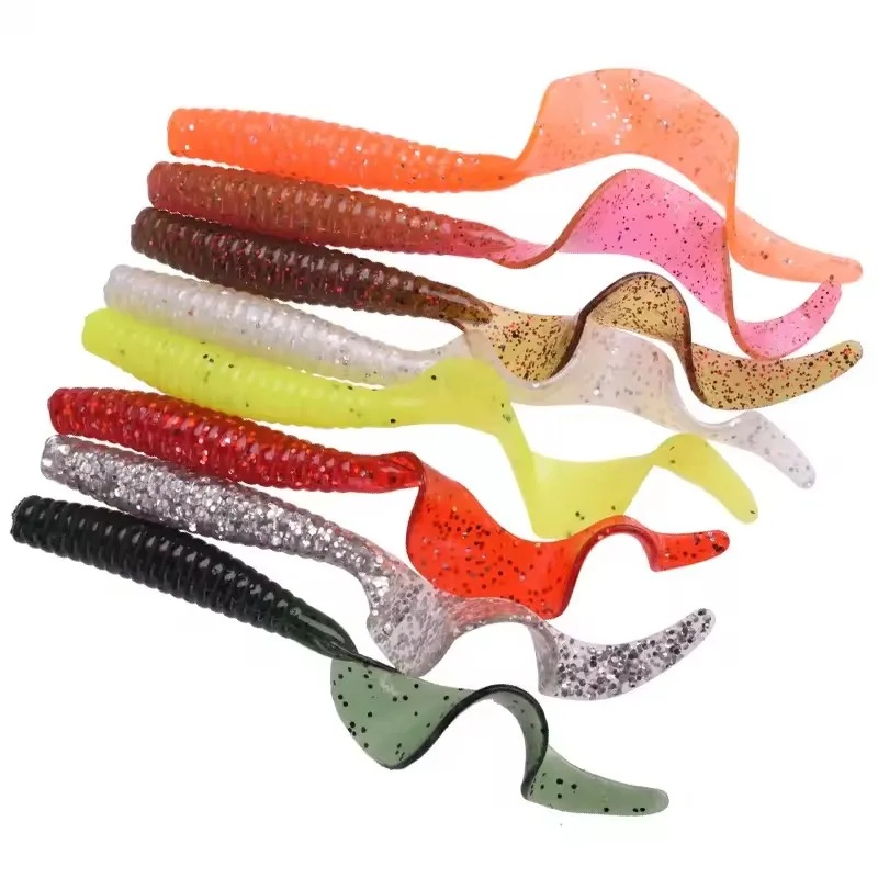 Fishing Lure Swimbait - เหยื่อตกปลาแบบนิ่มทรงหนอน 5 ชิ้น/ชุด ขนาด 8 ซม.