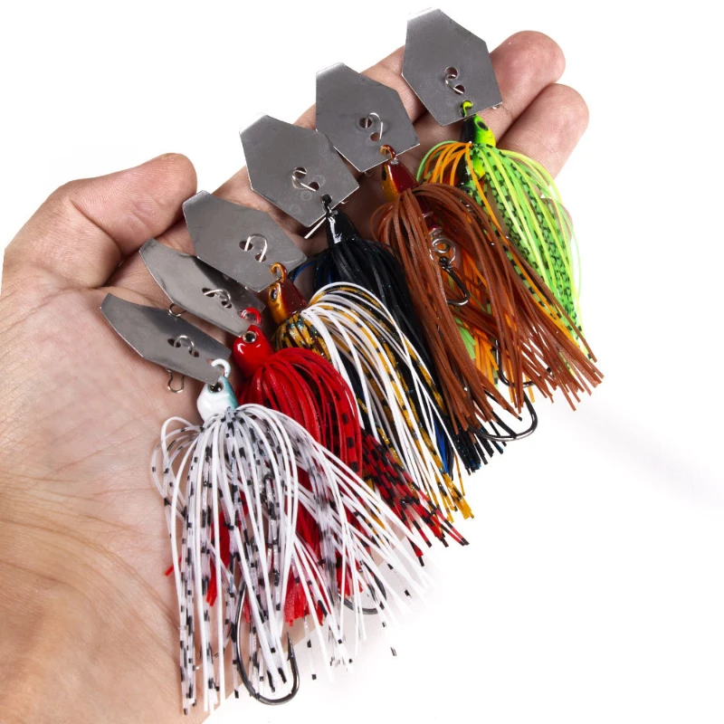 Fishing Lure Buzzbait - 6 ชิ้น/เซ็ต Chatterbait เหยื่อตกปลาชุด Spinner เหยื่อตกปลา