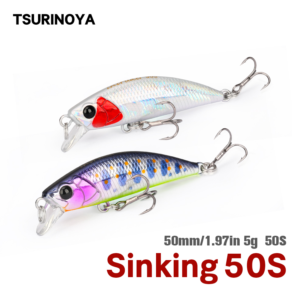 Fishing Lure Jerkbait - TSURINOYA 50S สีใหม่ 5cm 5g Sinking