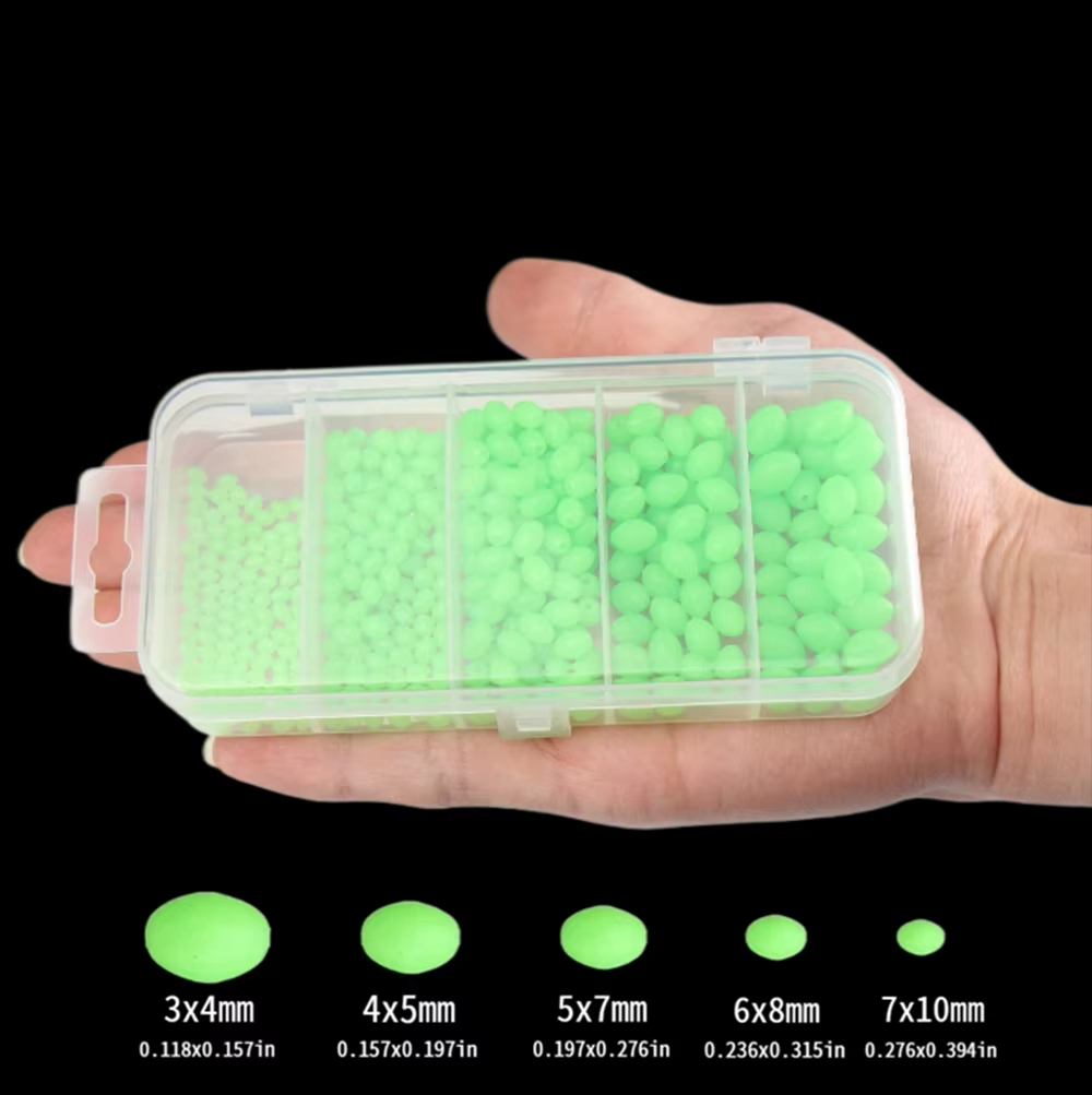 Fishing Lure Topwater - 375 ชิ้น/เซ็ต Night Luminous ตกปลาลูกปัดนุ่มหนอนเรืองแสงเหยื่อตกปลาทะเลลอยตกปลา Tackles