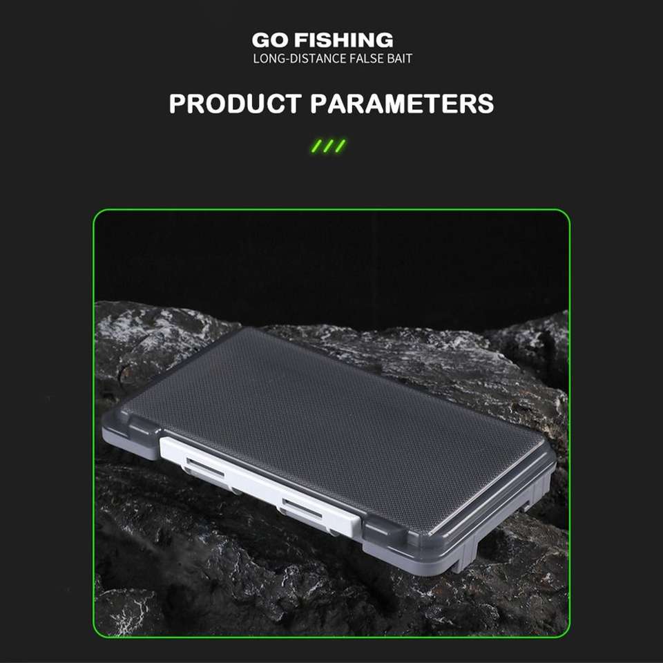 Fishing Lure Spinner - กล่องใส่เหยื่อตกปลาพลาสติกแบบพกพา พร้อมแผ่นฟองน้ำ กล่องใส่เหยื่อปลอม ตะขอจิ๊กเฮด กล่องเก็บอุปกรณ์ตกปลา กล่องใส่เหยื่อสปินเนอร์