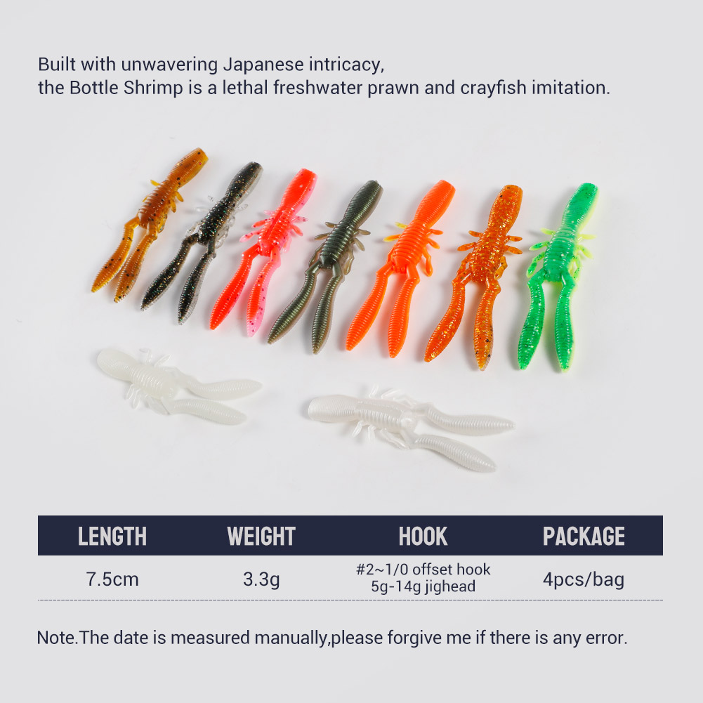 NOEBY ขวดกุ้ง Craw 75mm 3.3g S - Fishing Lure Swimbait บทวิจารณ์และราคา