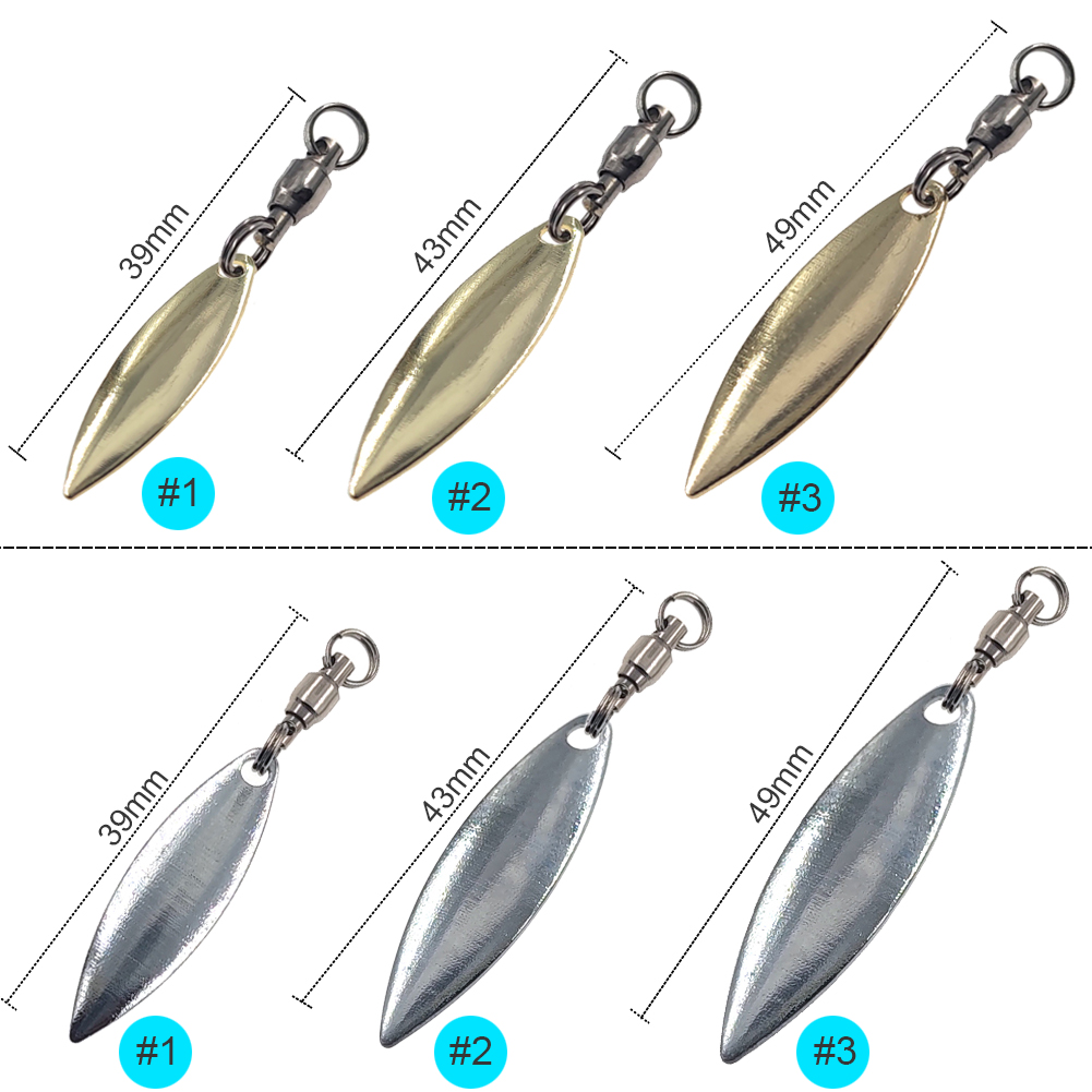 10pcs Willowleaf ใบมีด SPINNER - Fishing Lure Buzzbait บทวิจารณ์และราคา