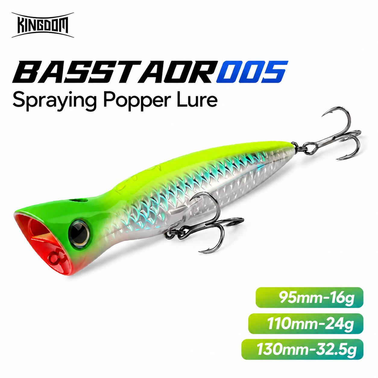 เหยื่อปลอม Kingdom Basstaor Po - Fishing Lure Popper บทวิจารณ์และราคา