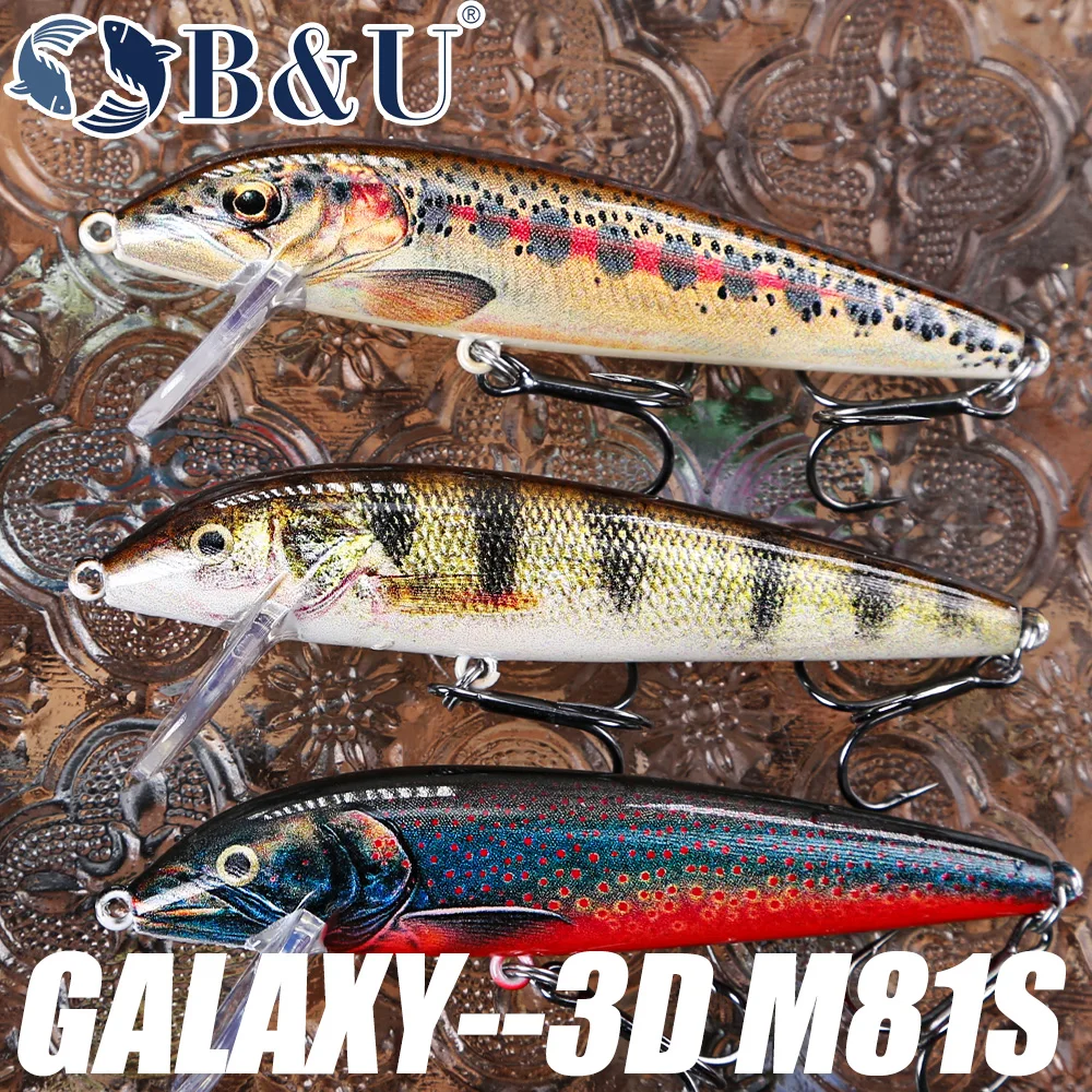 B & U 80mm Sinking Minnow Wobb - Fishing Lure Jerkbait บทวิจารณ์และราคา