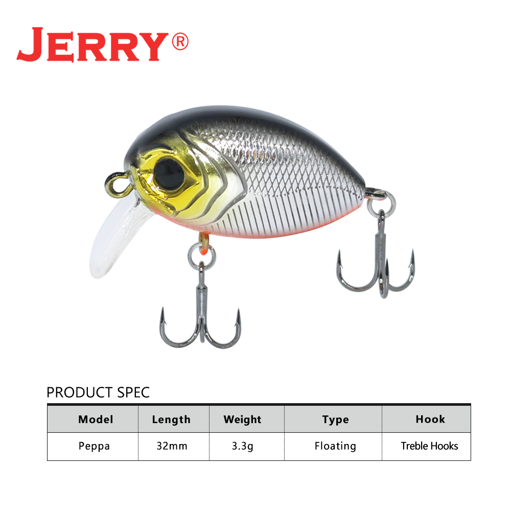 Jerry Peppa Wobbler Lure ลอยเห - Fishing Lure Crankbait บทวิจารณ์และราคา