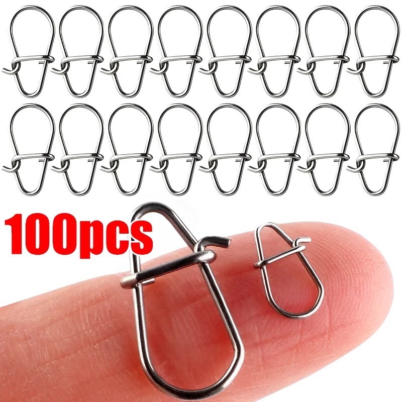 ตะขอเกี่ยวสายเบ็ดสแตนเลส 100 ช - Fishing Lure Accessories บทวิจารณ์และราคา